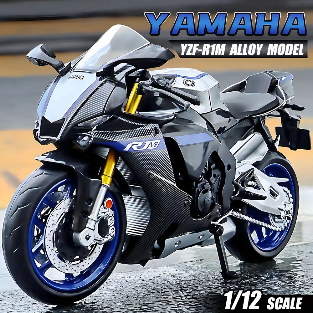 Yamaha YZF-RM Alloy Motorcycle Diecast Model Toy for Kids & Collectors