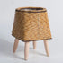 Fashion Rattan Woven Flower Pot Creative Flower Planters With Removable Legs Durable Hand Wove Plant Stand - Zecs shopping