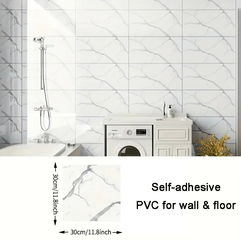 pcs PVC Imitation Marble Floor Stickers Self-adhesive Wall Stickers Waterproof Bathroom Living room Moden Decoration Decals