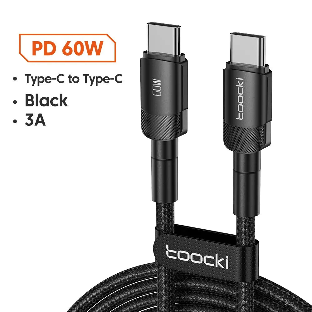 Toocki USB Type C Cable Fast Charging USB C Charger Cord For iPhone Huawei P P Realme Oppo Oneplus Power Bank