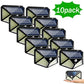 1~12PCS 100 LED Solar Wall Lamp 4 Sides Luminous With Motion Sensor Outdoor Garden Courtyard Waterproof Wall Light - Zecs shopping