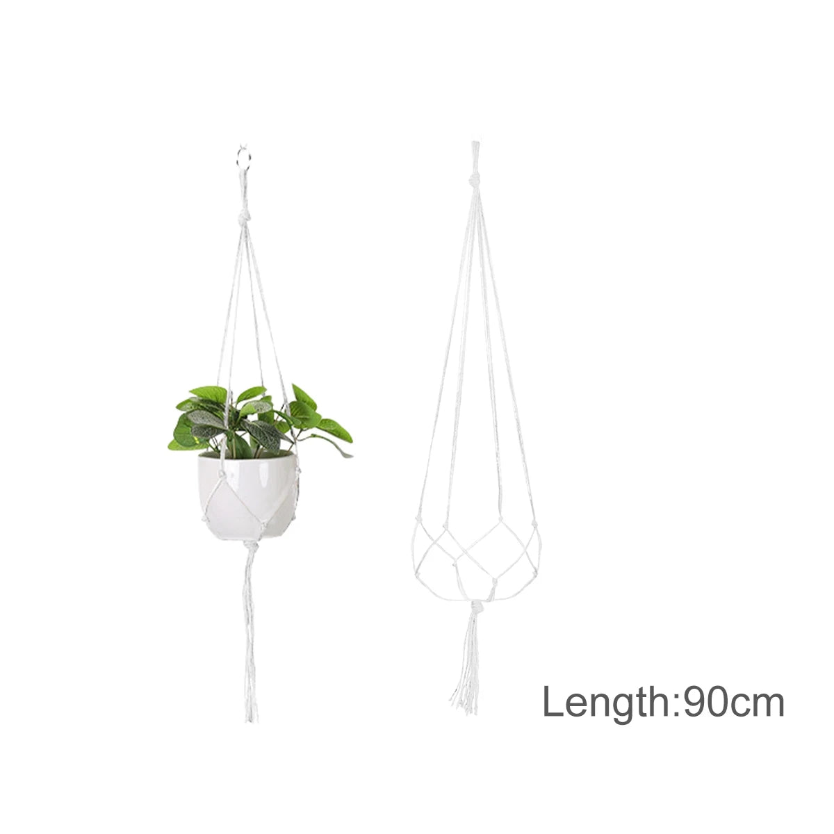 Hanging Plant Handmade Macrame Plant Hanger Flower Pot Planter Hanger Wall Decor Courtyard Garden Hanging Planter Hanging Basket - Zecs shopping