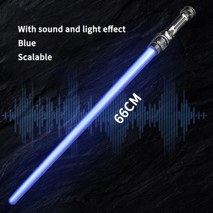 Colorful LED Lightsaber Toy – Red &amp; Blue Telescopic Glowing Sword for Kids
