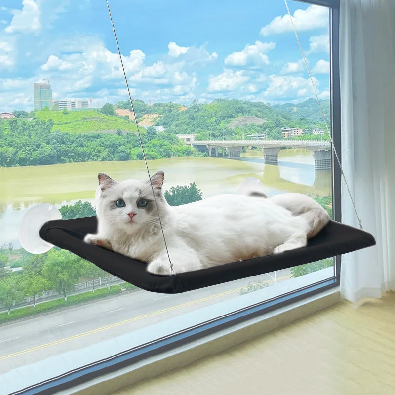 Ultra-Soft Cat Window Hammock Bed - Cozy Cloud-Like Perch for Feline Naptime - Securely Mounted, Perfect Space-Saving - Zecs shopping