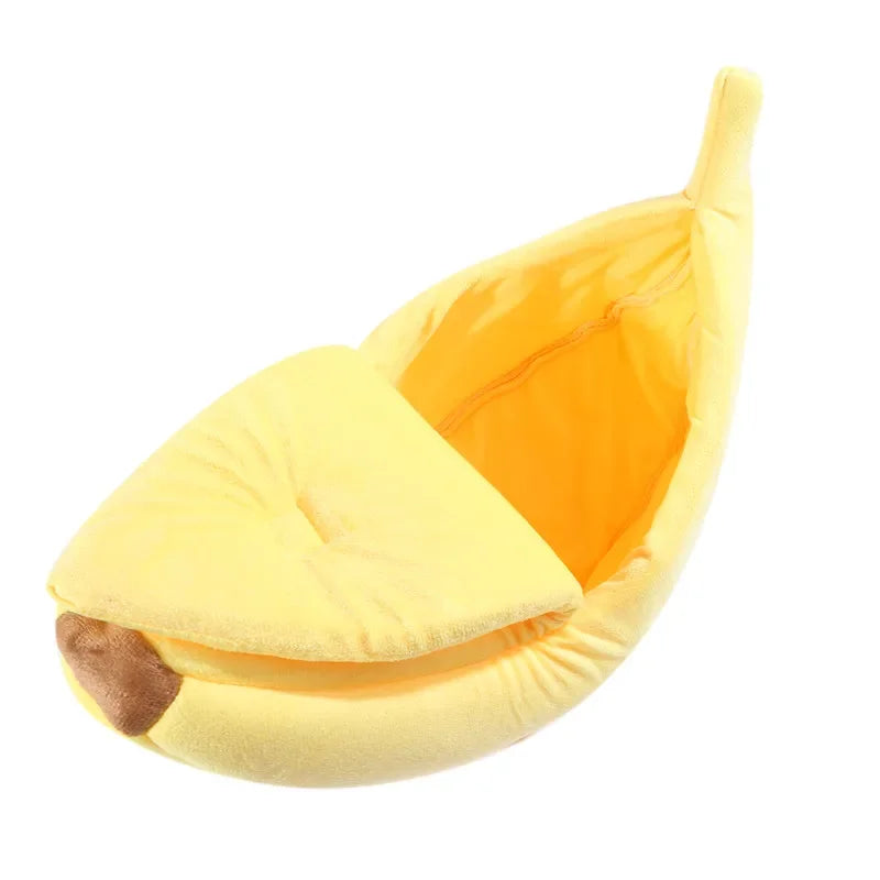 Banana Cat Bed House Funny Cute Cozy Cat Mat Beds Warm Durable Portable Pet Basket Kennel Dog Cushion Cat Supplies Multicolor - Zecs shopping