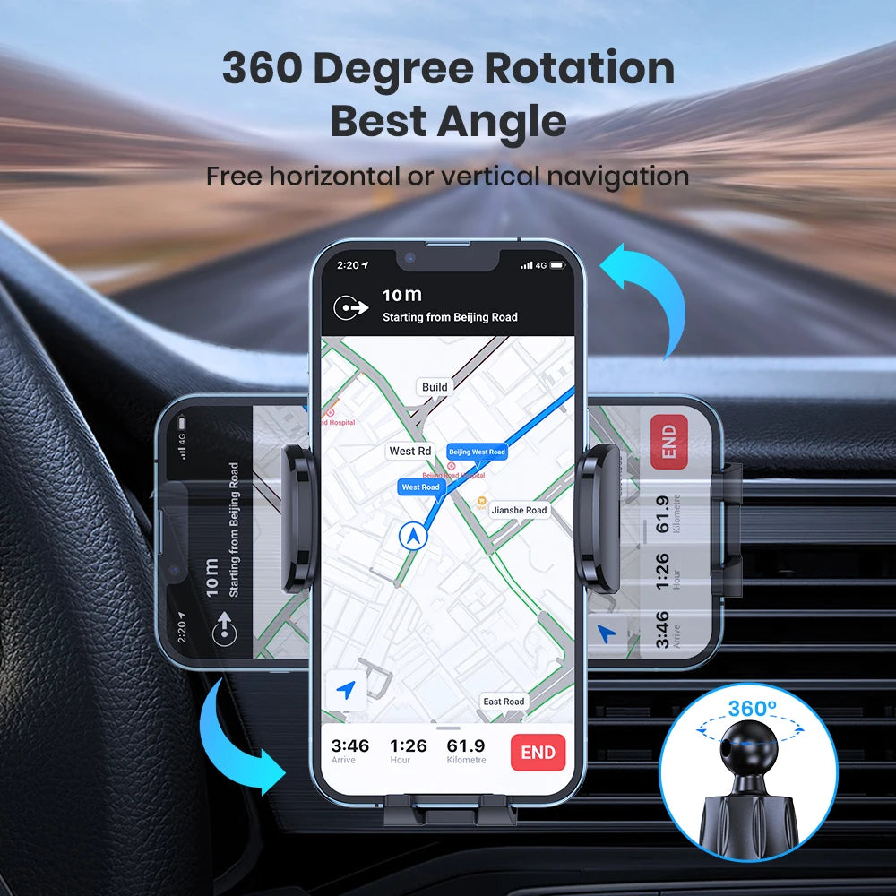 TOPK Gravity Car Phone Holder Universal Air Vent Mount for All Phones