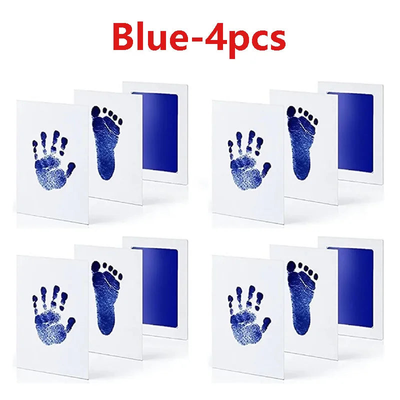Baby Care Non-Toxic Baby Handprint Footprint Imprint Kit Baby Souvenirs Newborn Footprint Ink Pad for Newborn Baby Gifts
