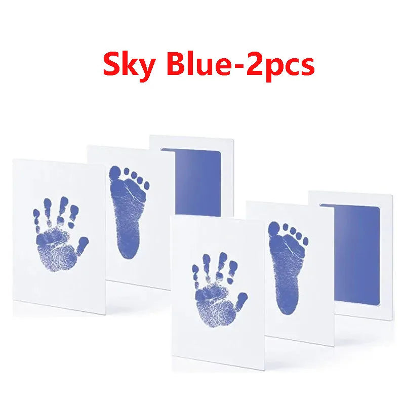 Baby Care Non-Toxic Baby Handprint Footprint Imprint Kit Baby Souvenirs Newborn Footprint Ink Pad for Newborn Baby Gifts