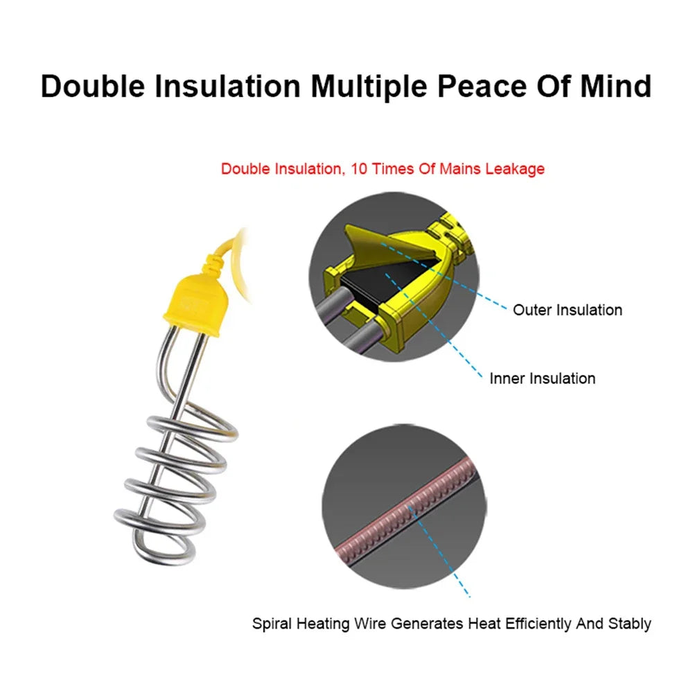 Mini V W Electric Water Heater Instant Boiling Hot Water Milk Coffee Travel Hotel Portable Stainless Steel Heaters EU Plug