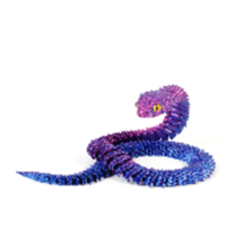 3D Printed Snake Decoration Colorful Model 3D Printed Animals Creative Toy Desk Accessories Room Decor Table Ornament 3 Sizes - Zecs shopping