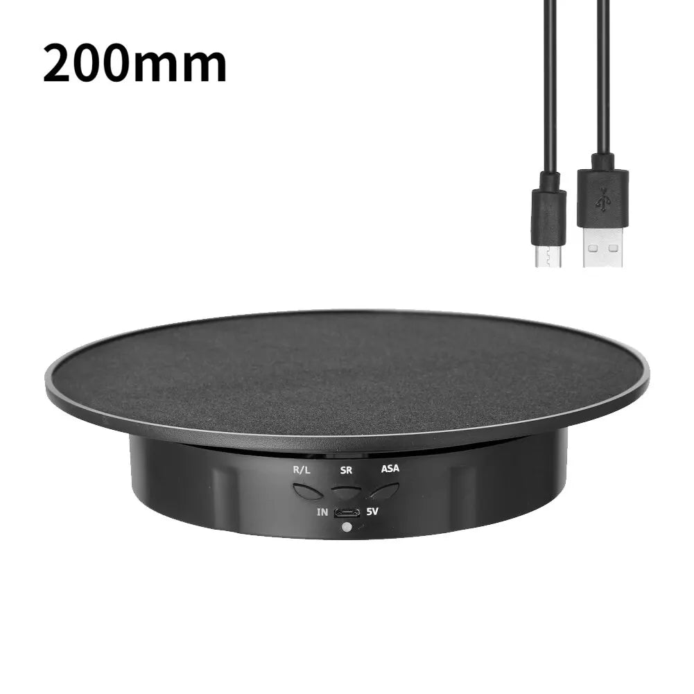 Speeds Electric Rotating Display Stand Mirror Degree Turntable Jewelry Holder BatteryUSB Power for Photography Shooting