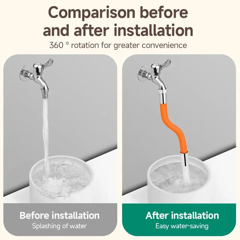 Kitchen Faucet Extension Extender Universal Rotating Silicone Flexible Hose Water Tap Pipe Tube for Bathroom Wash Basin