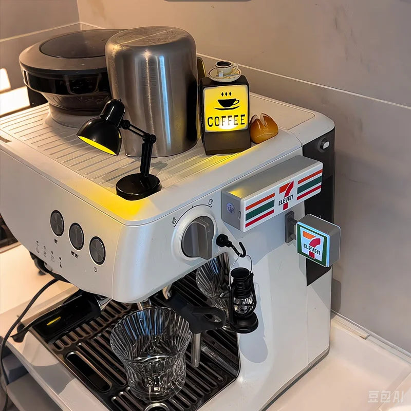 Coffee Shop Magnetic Fridge Stickers Creative Convenience Store Light Signs Home Decorative Ornaments 711 Luminous Light Boxes - Zecs shopping