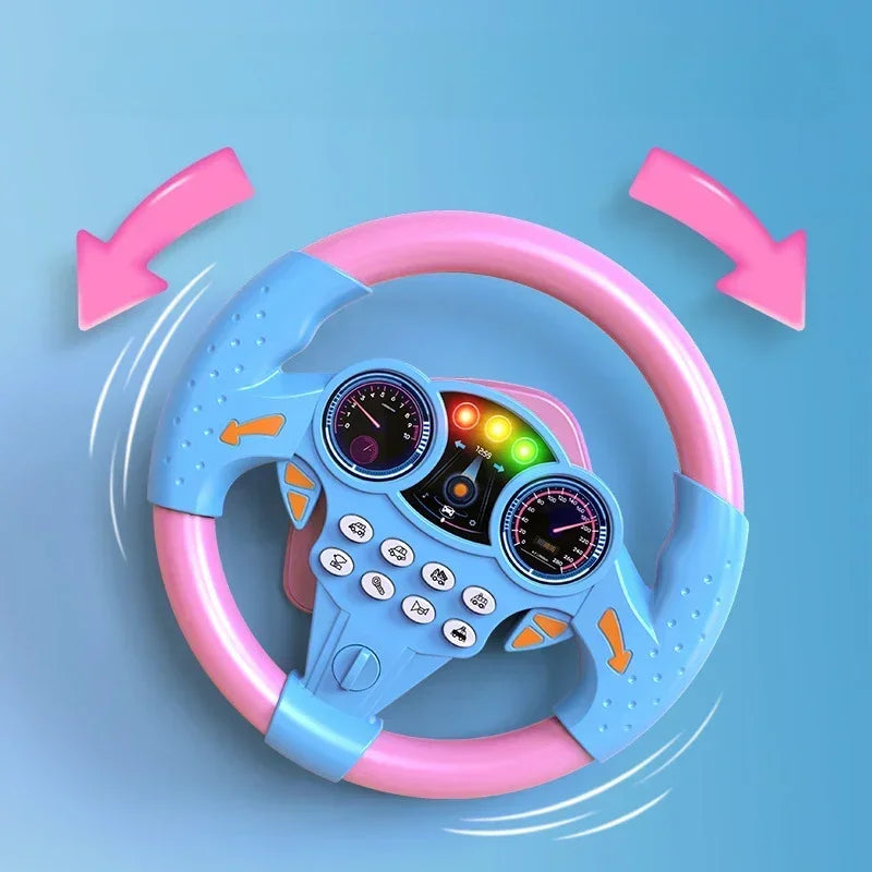 Baby Steering Wheel Toy Shining Simulation & Educational Fun for Kids