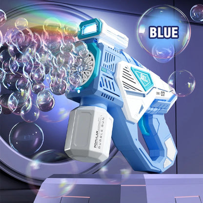 Astronaut Bubble Gun Machine – Electric Automatic Soap Bubble Blaster with Lights