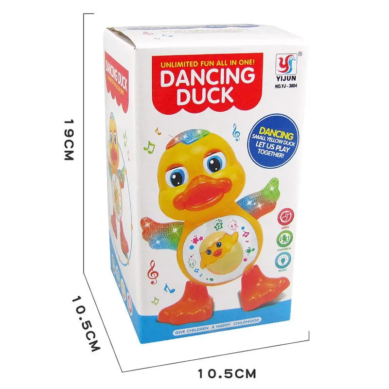 Electric Dancing Duck Interactive Musical Toy with Flashing Lights for Kids