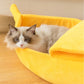 Banana Cat Bed House Funny Cute Cozy Cat Mat Beds Warm Durable Portable Pet Basket Kennel Dog Cushion Cat Supplies Multicolor - Zecs shopping