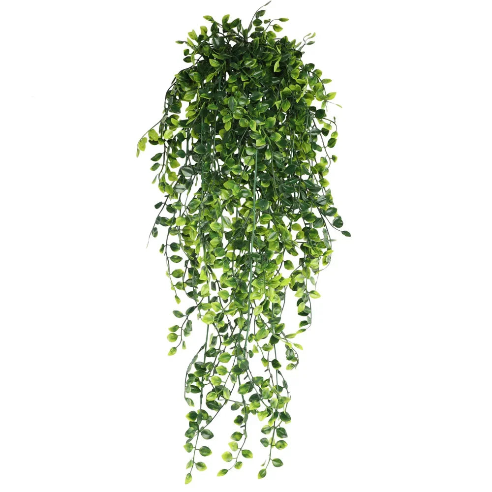 Persian fern Leaves Vines Home Room Decor Hanging Artificial Plant Plastic Leaf Grass Wedding Party Wall Balcony Decoration - Zecs shopping