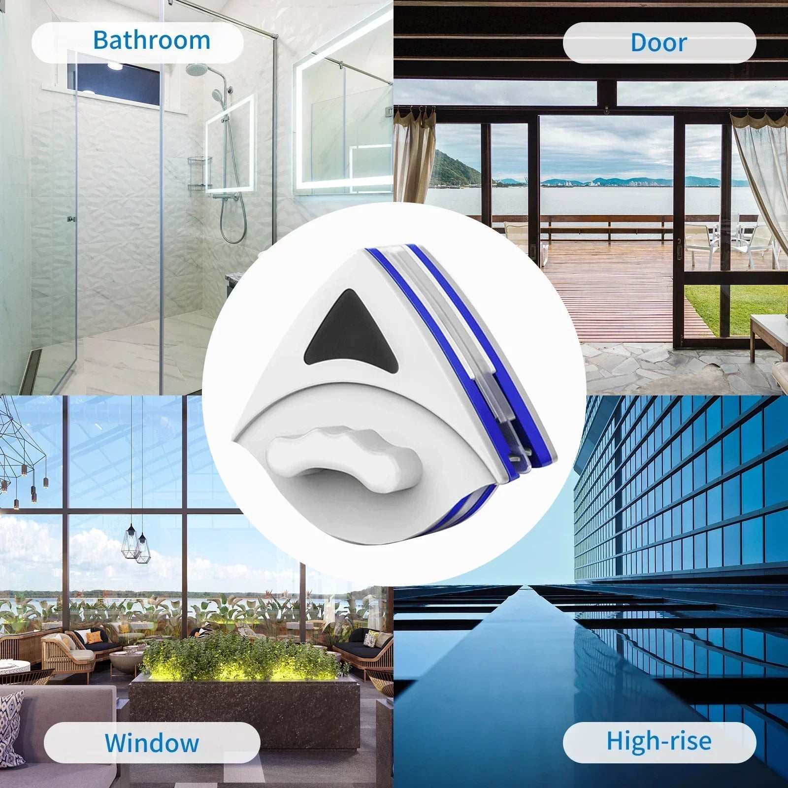 Magnetic Glass Cleaning Tools Household Double-layer Wipers Multifunctional High-rise Glass Cleaning Automatic Drainage Cleaning