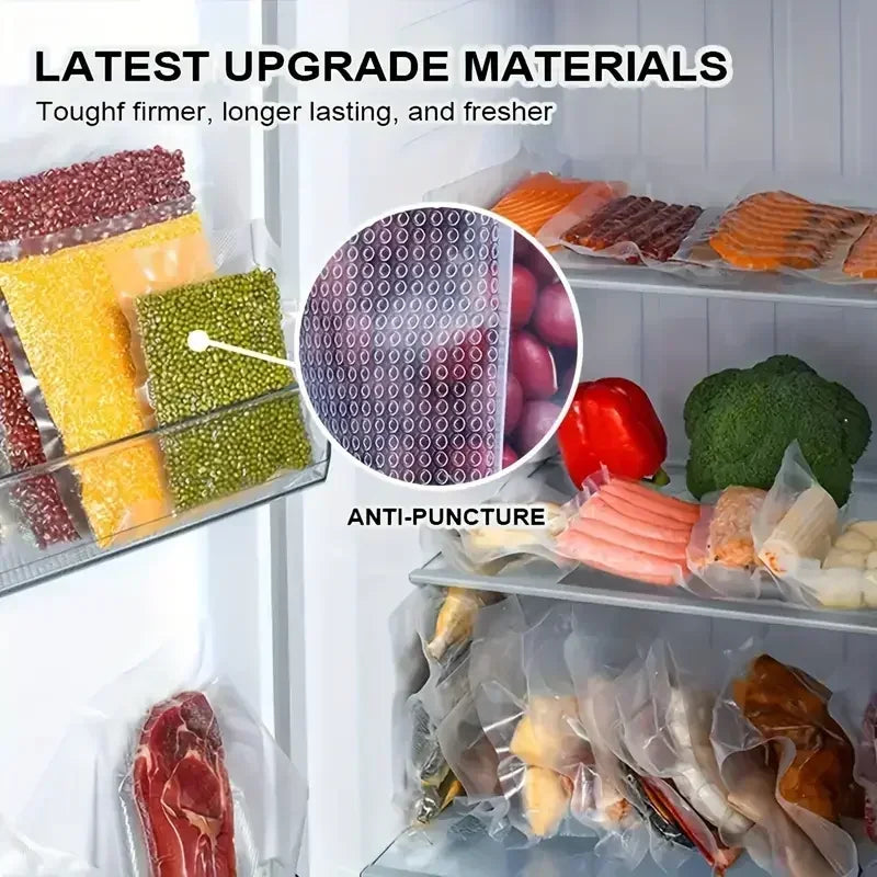 pcs Vacuum Sealer Bags Disposable Airtight Compression Bag Transparent Food Packaging Bag For MeatFruit And Vegetable