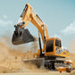 Alloy RC Excavator Toy – Remote Control Construction Vehicle with Lights and Sound