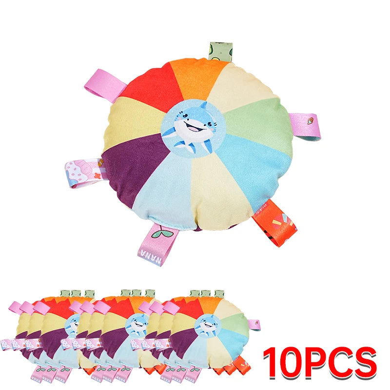 Funny Rainbow Plush Flying Saucer Dog Toys Outdoor Interactive Training Games Chew Toy Pets Flying Discs Toys Dog Accessories - Zecs shopping