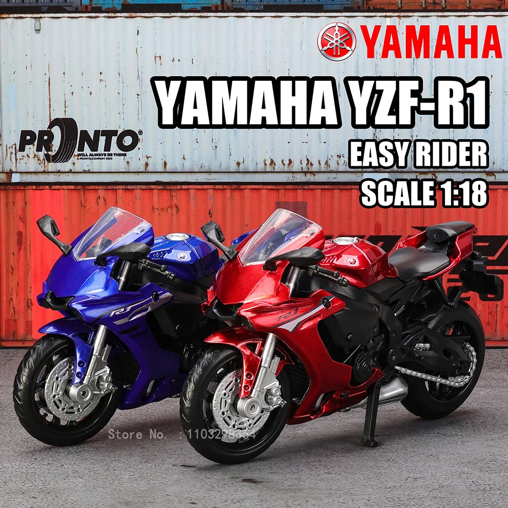 Suzuki GSX-R1000 & YAMAHA YZF-R1 1976 Alloy Motorcycles 🏍️💨 | Classic Diecast Model Toy Gifts