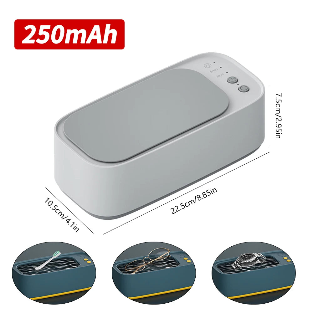 Ultrasonic High-frequency Vibration Cleaners Gear Degree Cleaning Machine Timing for JewelryPacifierMakeup ToolEyeglass