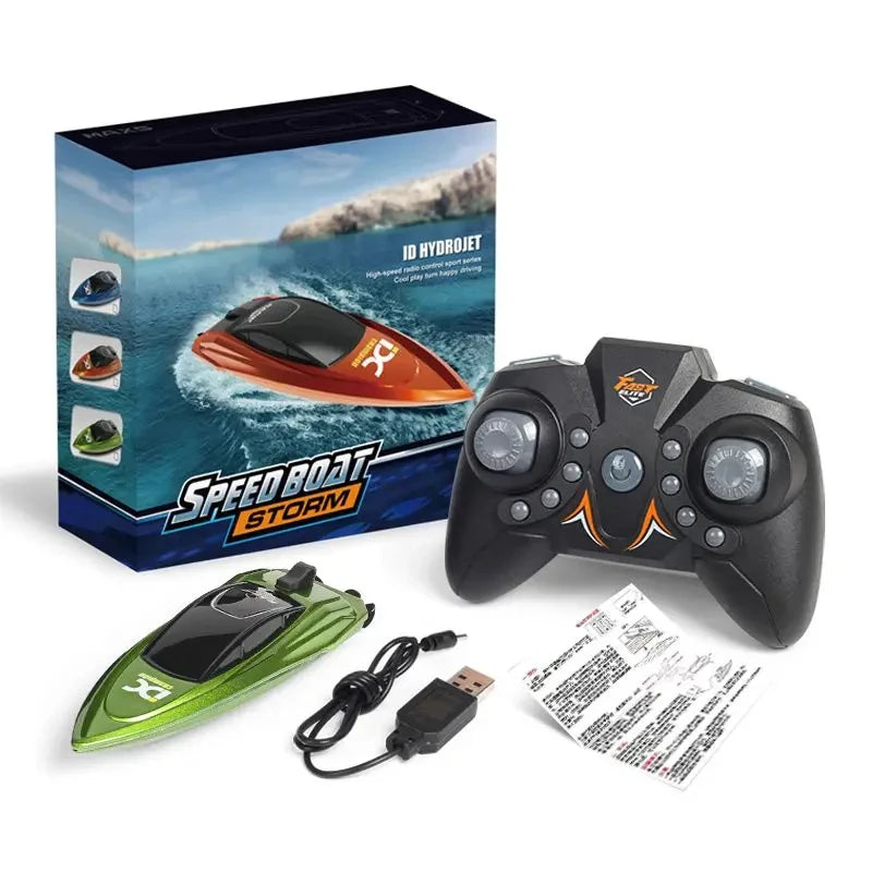 Mini RC Speed Boat High-Speed Remote Control Ship with LED Lights kmh