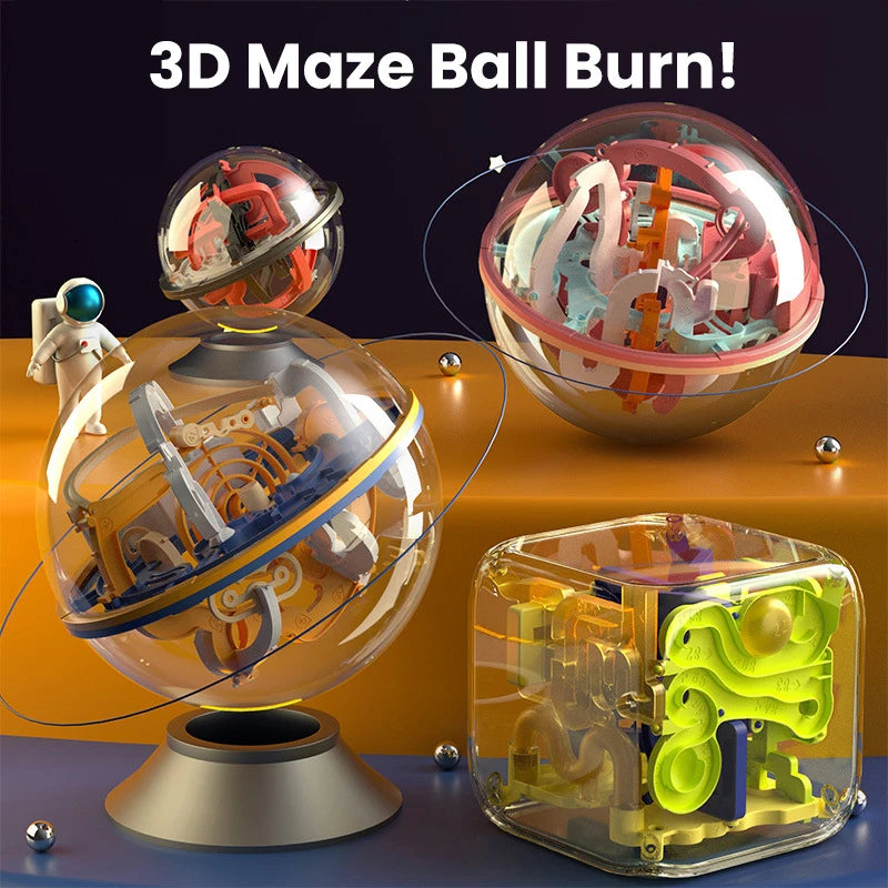 D Puzzle Ball Maze Toy Children Challenge Obstacle Game Labyrinth Ball D Maze Montessori Puzzle Balance Traine Clearance Game