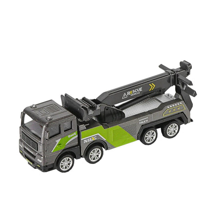 1:50 Construction Vehicle Toy Set – Bulldozer, Excavator, Crane &amp; Forklift Models