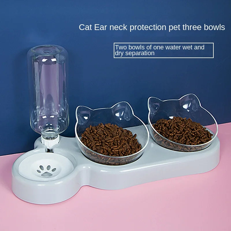 Pet SuppliesElevated Bowls for Cats and DogsDurable Double Cat and Dog Bowl FeedersElevated Cat Feeding and Drinking Supplies - Zecs shopping