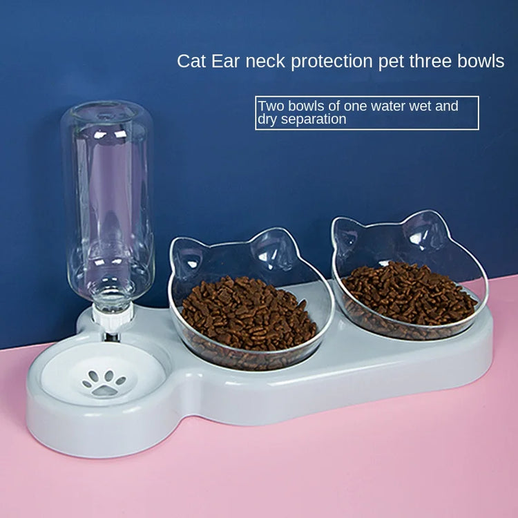 Pet SuppliesElevated Bowls for Cats and DogsDurable Double Cat and Dog Bowl FeedersElevated Cat Feeding and Drinking Supplies - Zecs shopping