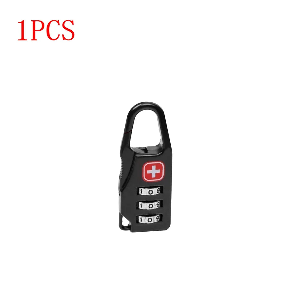 -PCS Portable Alloy Lock Padlock Outdoor Travel Luggage Zipper Backpack Handbag Safe Anti-theft Combination Code Number Lock