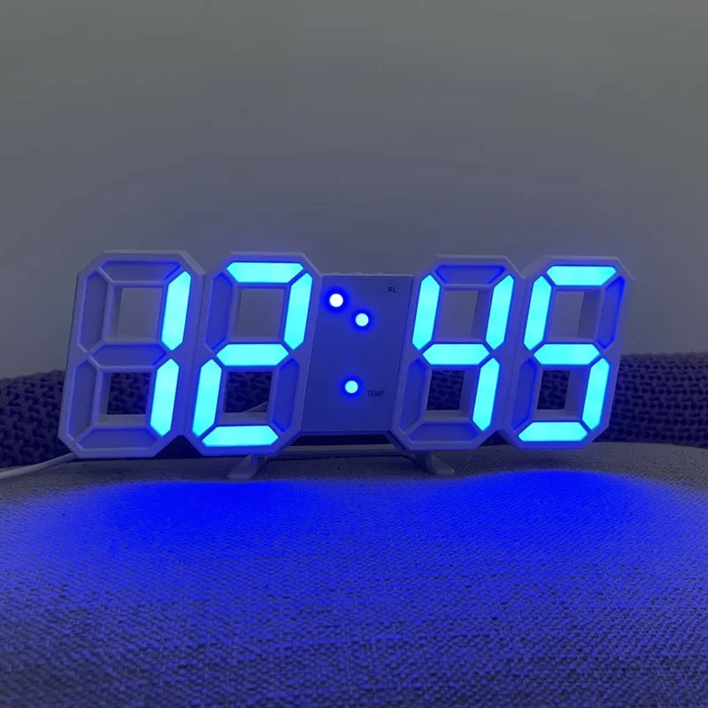 Electronic Digital Wall Clock Living Room Bedroom Decoration Decor Watches Home and Decoration Led Modern Alarm Interior Desk