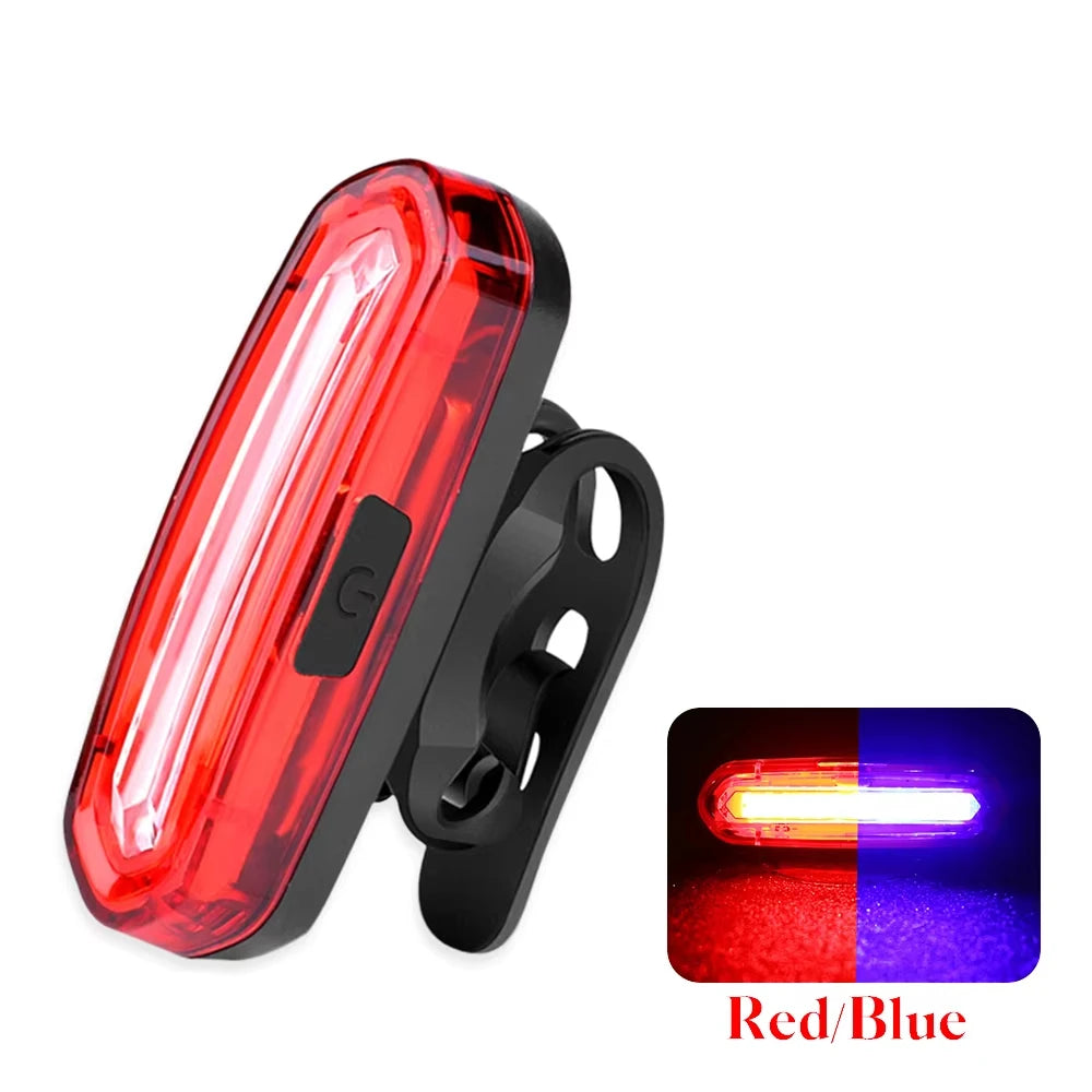 MTB Road Bike Rear Light USB Rechargeable LED Bike Tail Light Easy to Install Bicycle Warning Taillights for Night Riding Safety