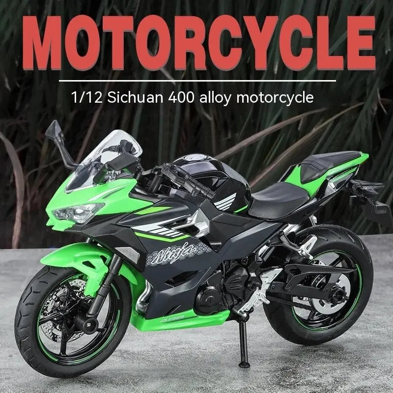 Kawasaki Motorcycle Die-Cast Model - Sound & Light Effects - Authentic Details - Fun For Kids & Motorcycle Lovers