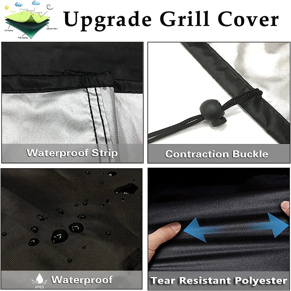 BBQ Grill Barbeque Cover Anti-Dust Waterproof Weber Heavy Duty Charbroil BBQ Cover Outdoor Rain Protective Barbecue Cover - Zecs shopping