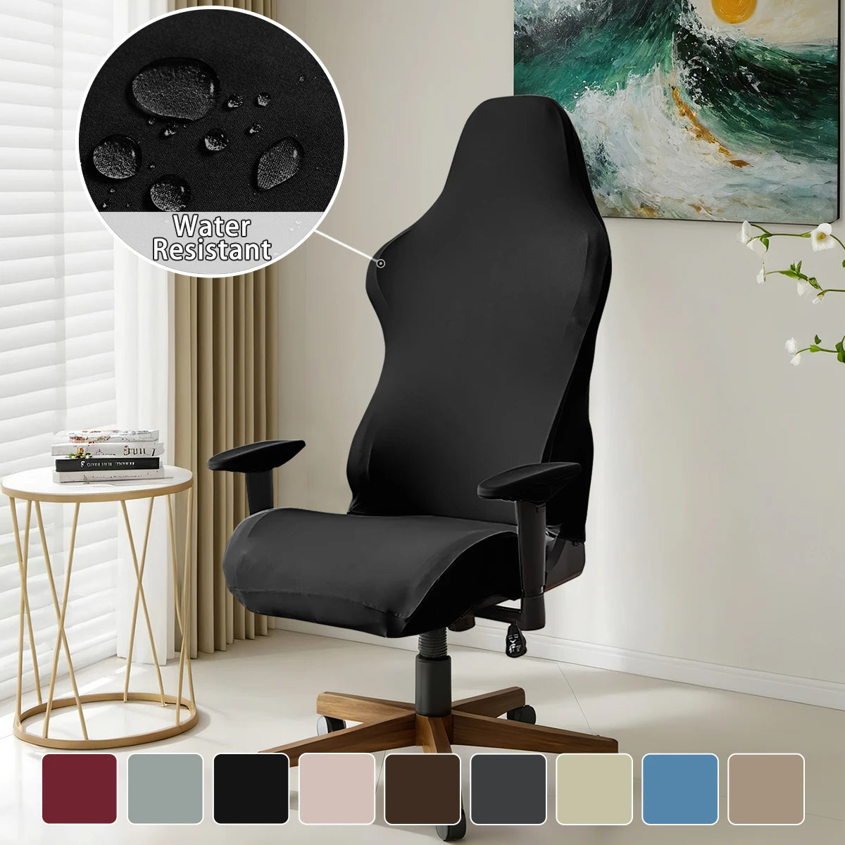 4pcs/set Elastic milk silk water and electricity resistant competitive chair cover, internet cafe gaming hall chair cover - Zecs shopping