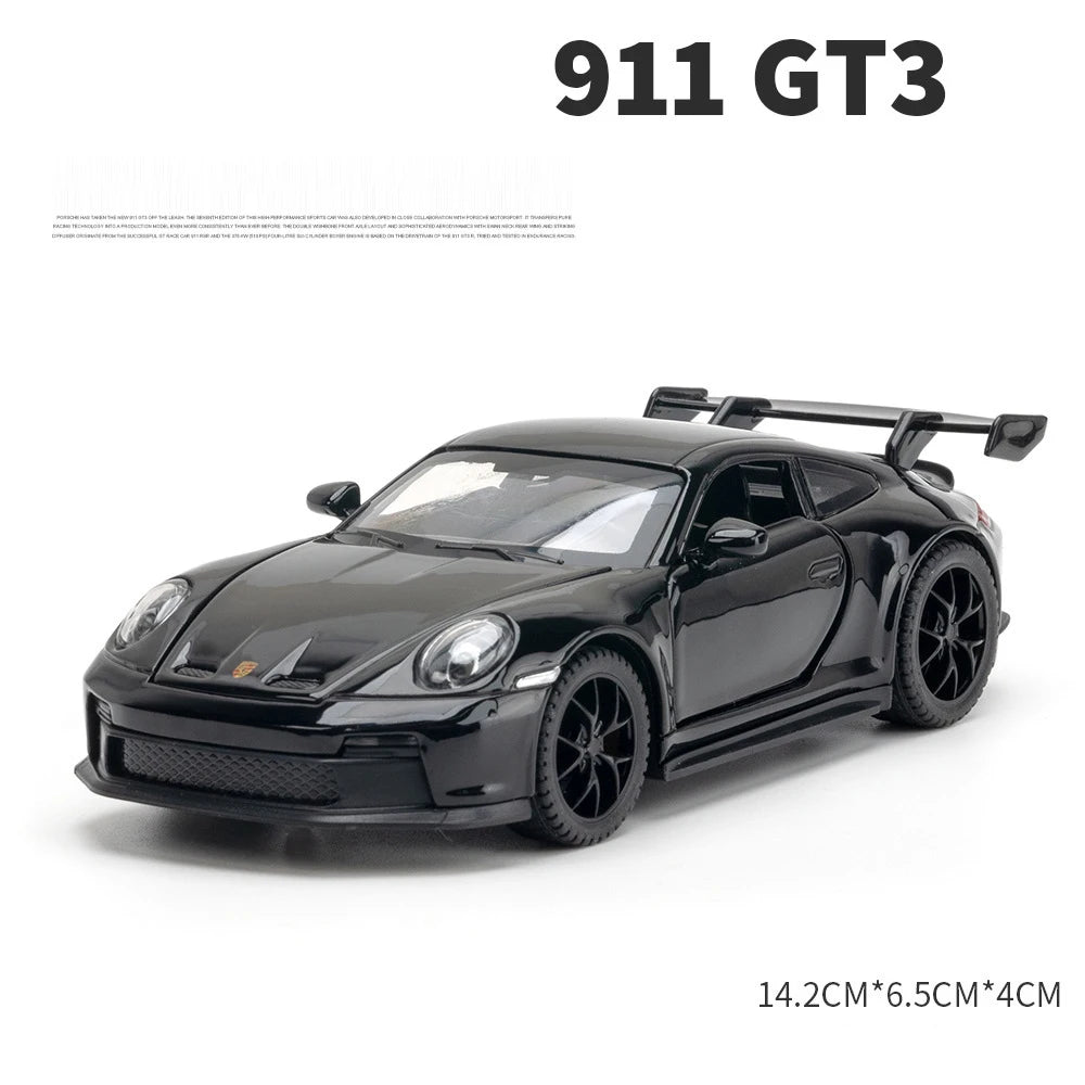Porsche GT Alloy Car Lights Sound & Collectible Fun