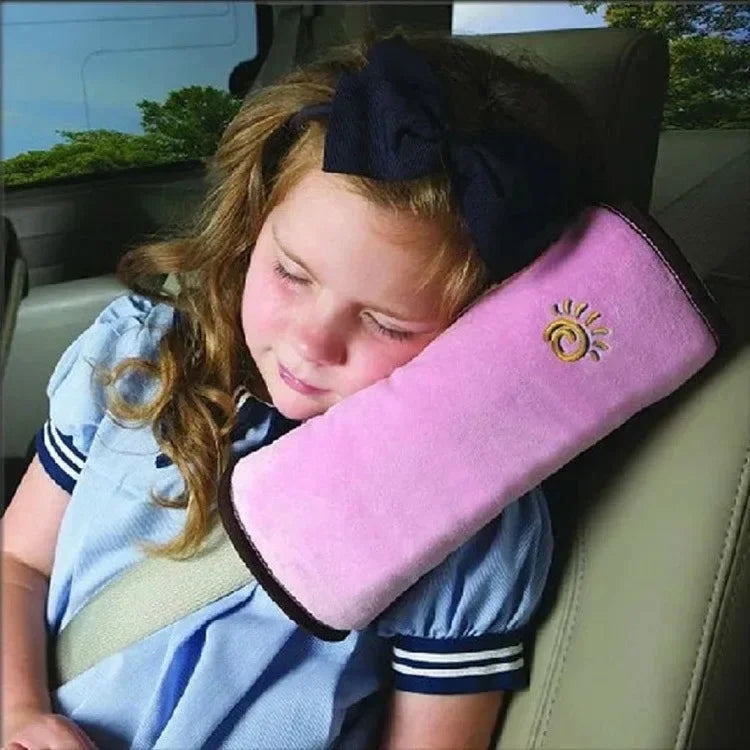 Kids Seatbelt Pillow & Cushion Pad Soft Car Seat Strap Cover for Comfy Rides
