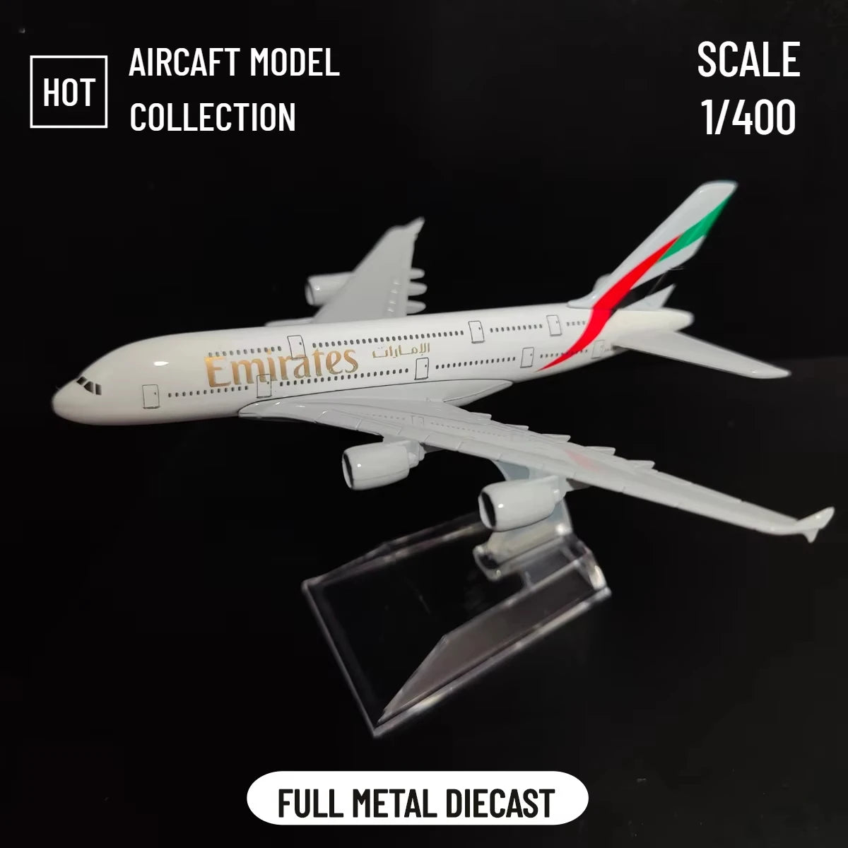 Emirates Airlines A & B Diecast Planes Collectible Aircraft Model Toys for Kids