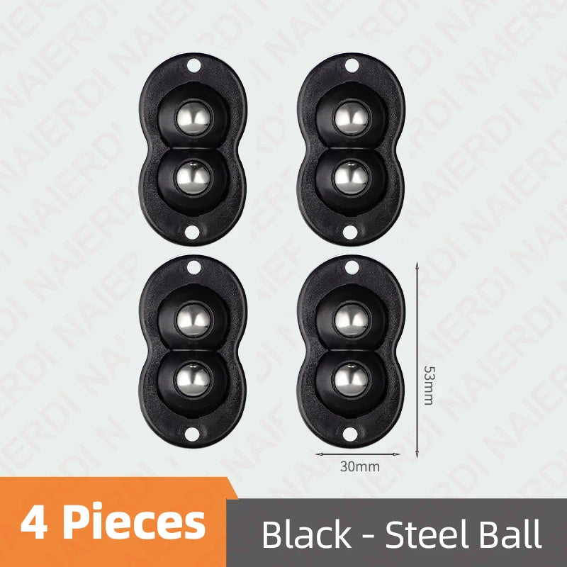NAIERDI Pack Mini Wheels for Small AppliancesRotation Self Adhesive Caster WheelsUniversal Wheel Trash CanStorage Box