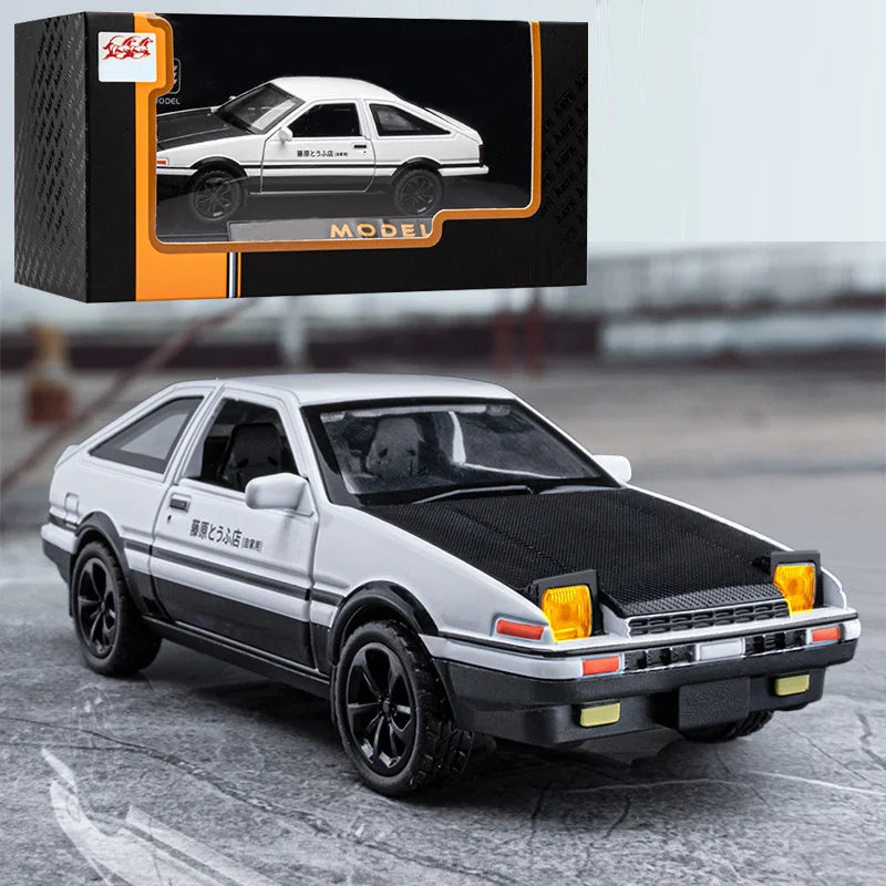 Initial D AE Alloy Car Pull-Back Diecast Model Toy for Kids & Collectors