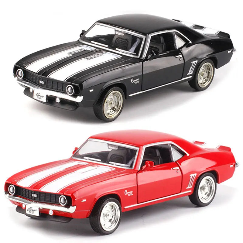 USA Vintage Alloy Car Matte Black Diecast Collectible Toy