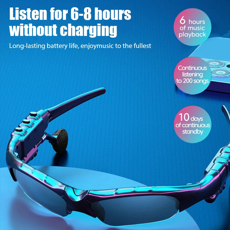 Sports Stereo Wireless Bluetooth Earphones Cycling Sunglasses Headset Phone Polarized Driving Sunglasses Riding Eyes Glasses