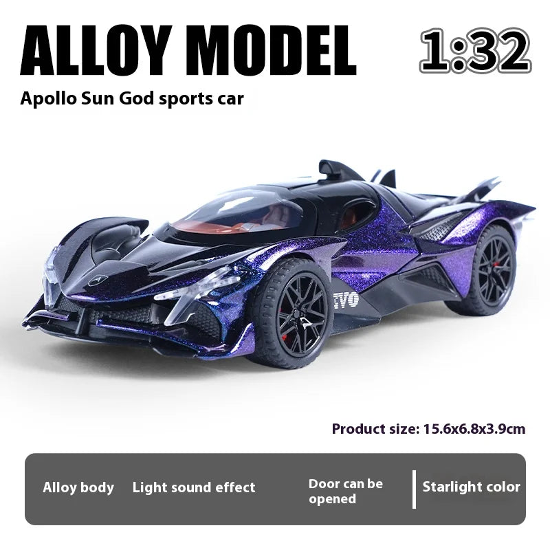 Apollo EVO Alloy Car Futuristic Toy with Lights & Sound