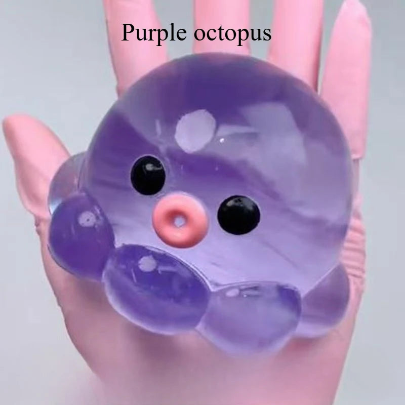 Squishy Bubble Pop Fidget Toy Stress Relief Ball & Octopus Popper for Kids & Adults Party Gift