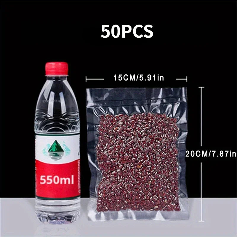 pcs Vacuum Sealer Bags Disposable Airtight Compression Bag Transparent Food Packaging Bag For MeatFruit And Vegetable