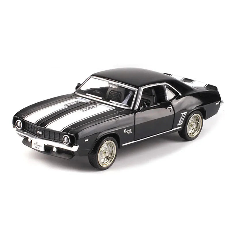 USA Vintage Alloy Car Matte Black Diecast Collectible Toy